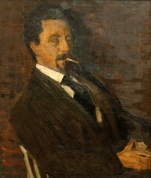 man with a russian cigarette